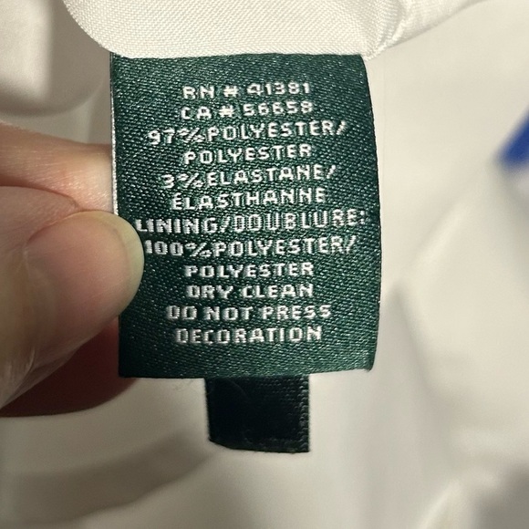 Lauren Ralph Lauren Stretch Crepe Damask Sleeveless A-line Dress Size 6 Blue - Picture 10 of 14